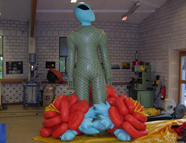 Alien und Blumen